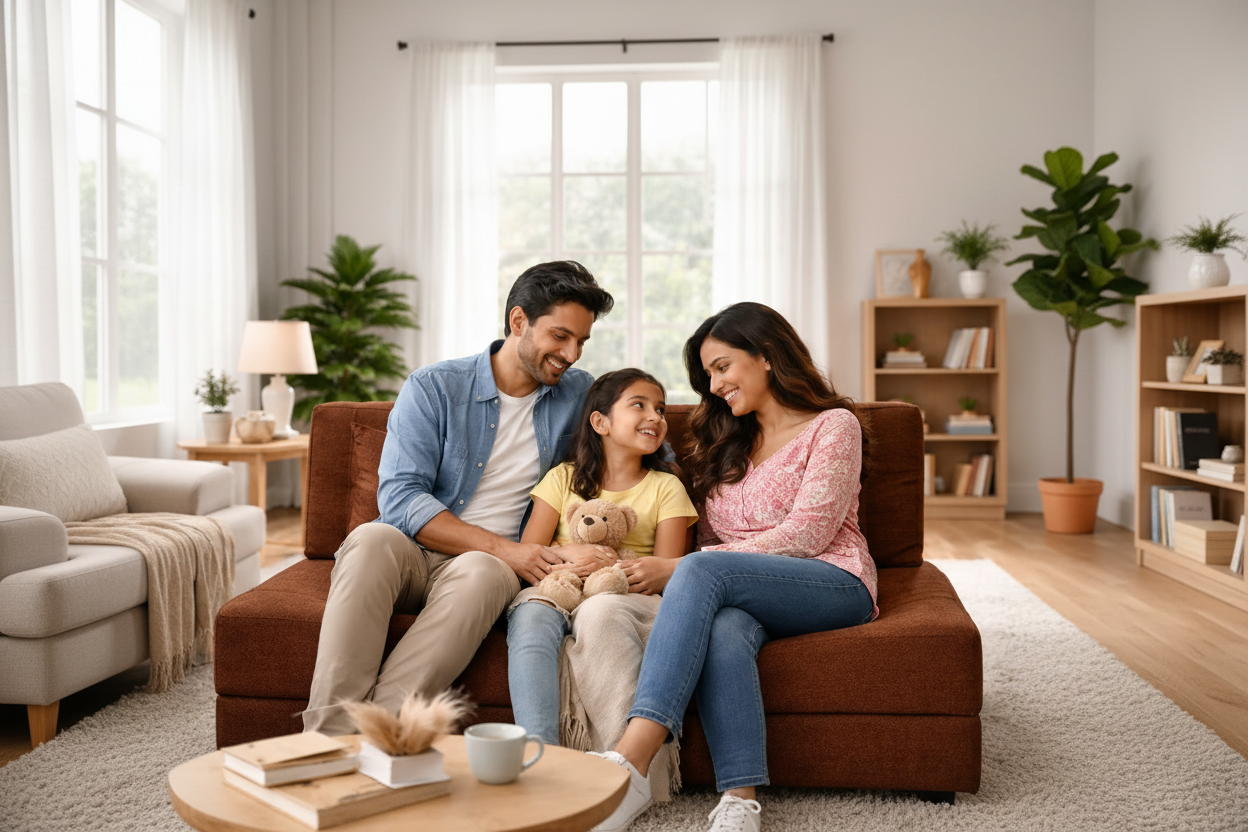 Moosa Fabric Premium 3-Seater Sofa – Modern Minimal Design | Ultra Comfort & Durable Build