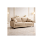 Harmony Comfort 3-Seater Sofa – Premium Beige Fabric | Classic Modern Design