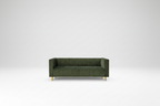 Emerald Royale Luxe 3-Seater Sofa – Premium Olive Velvet with Gold Legs (Copy)
