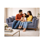 CloudMist Comfort 3-Seater Sofa – Premium Soft Fabric | Modern Minimal Design