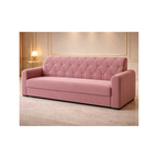 Luxury Blossom Tufted 3-Seater Sofa | Premium Moosa Fabric | Soft Cushion Comfort | Modern Living Room Sofa