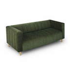 Emerald Royale Luxe 3-Seater Sofa – Premium Olive Velvet with Gold Legs (Copy)