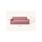 Luxury Blossom Tufted 3-Seater Sofa | Premium Moosa Fabric | Soft Cushion Comfort | Modern Living Room Sofa