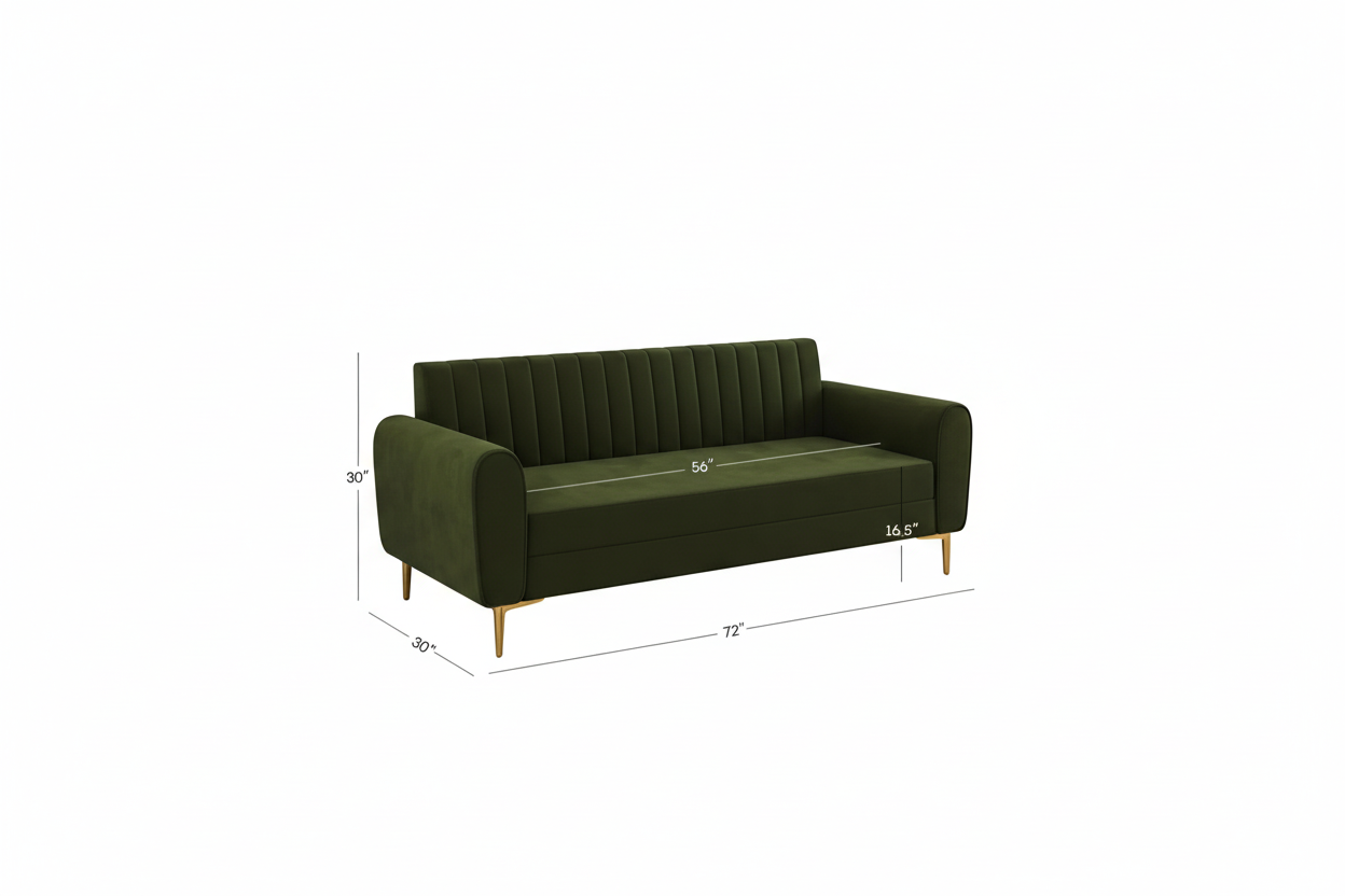 Medusa 3 Seater Fabric Sofa