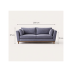 CloudMist Comfort 3-Seater Sofa – Premium Soft Fabric | Modern Minimal Design
