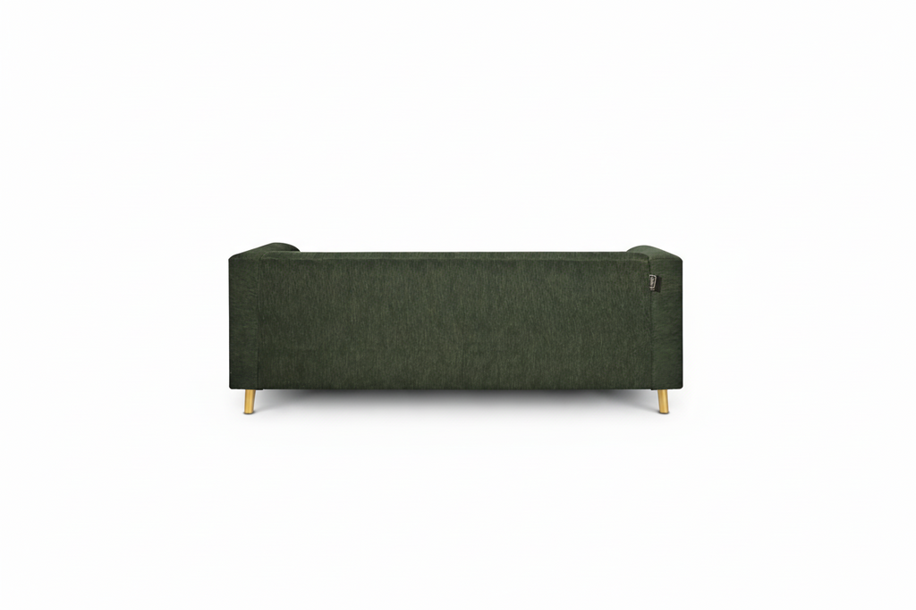 Emerald Royale Luxe 3-Seater Sofa – Premium Olive Velvet with Gold Legs (Copy)