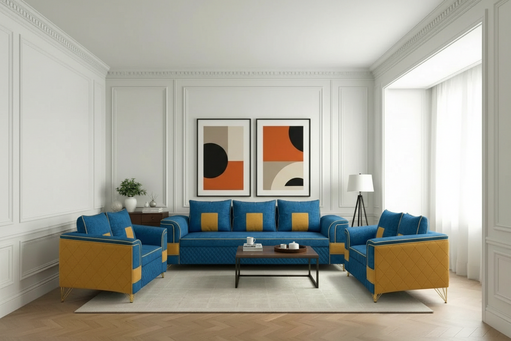 Premium 5 Seater Sofa Set (3+1+1) | Fabric Upholstery