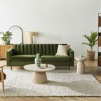 Solid Walnut Sofa Modern Minimalist Fabric Couch for Living Room