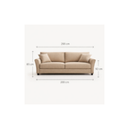 Harmony Comfort 3-Seater Sofa – Premium Beige Fabric | Classic Modern Design