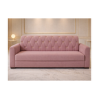 Luxury Blossom Tufted 3-Seater Sofa | Premium Moosa Fabric | Soft Cushion Comfort | Modern Living Room Sofa