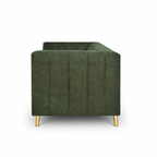 Emerald Royale Luxe 3-Seater Sofa – Premium Olive Velvet with Gold Legs (Copy)