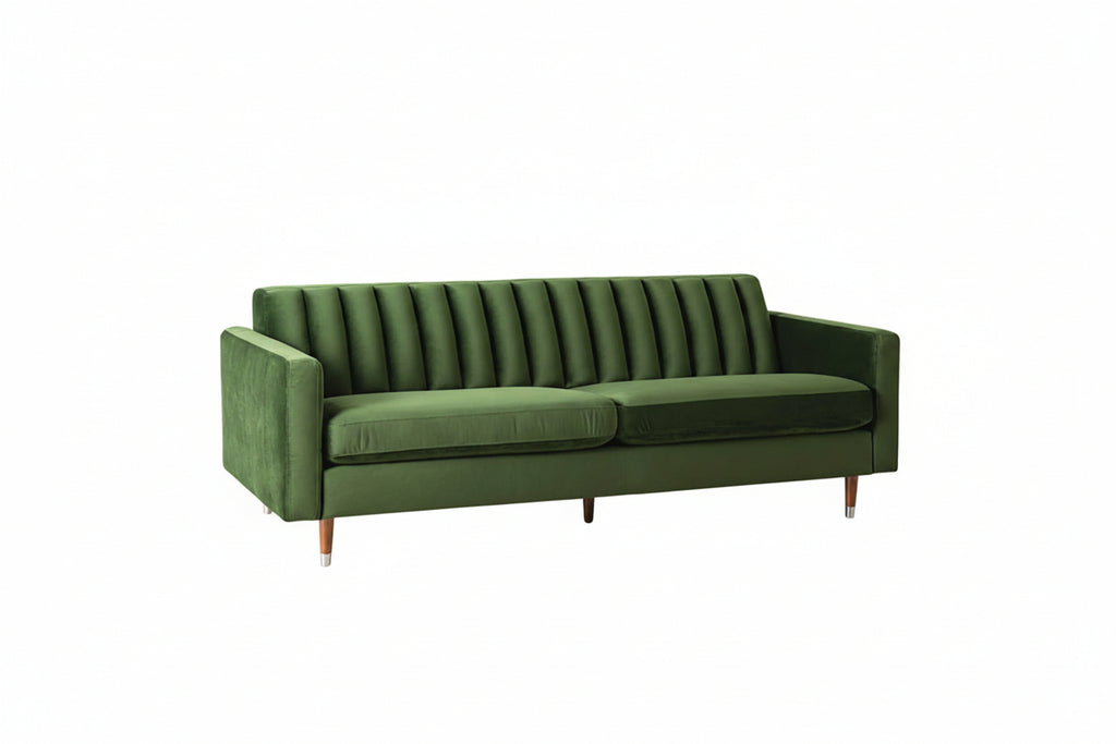 Solid Walnut Sofa Modern Minimalist Fabric Couch for Living Room