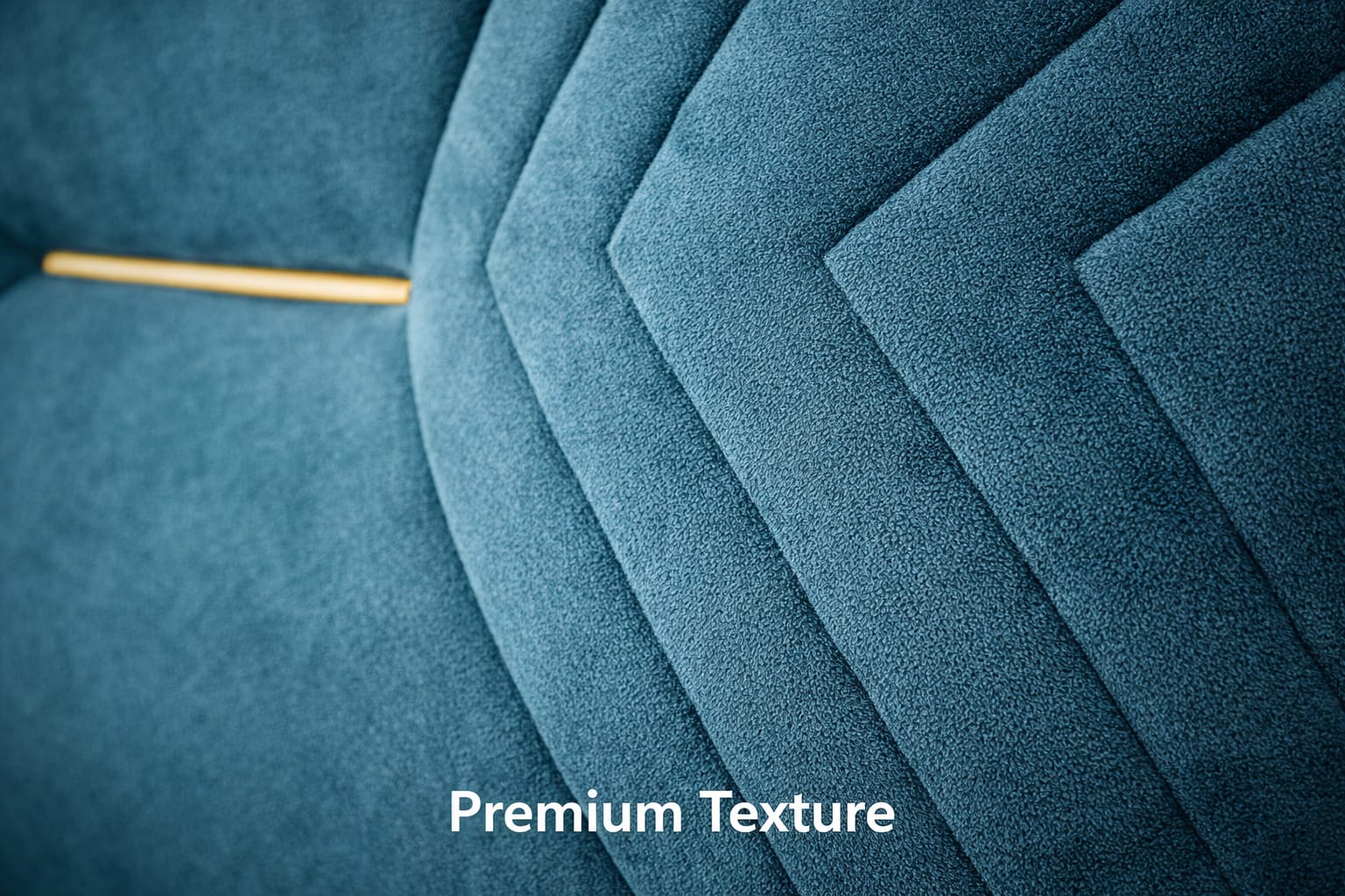 Aurora Luxe 3-Seater Premium Fabric Sofa with Gold Legs – Modern Living Room Sofa