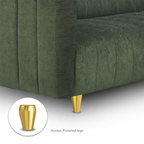 Emerald Royale Luxe 3-Seater Sofa – Premium Olive Velvet with Gold Legs (Copy)