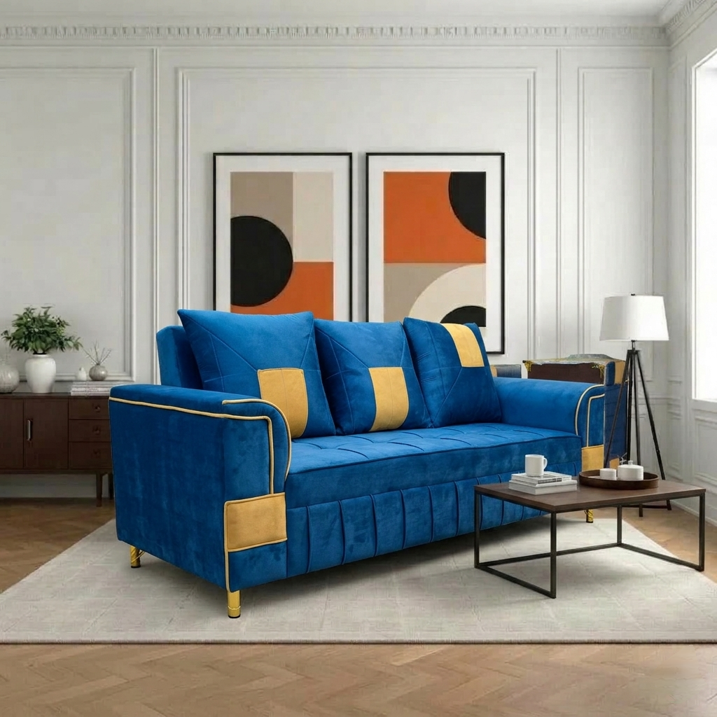 Premium 5 Seater Sofa Set (3+1+1) | Fabric Upholstery