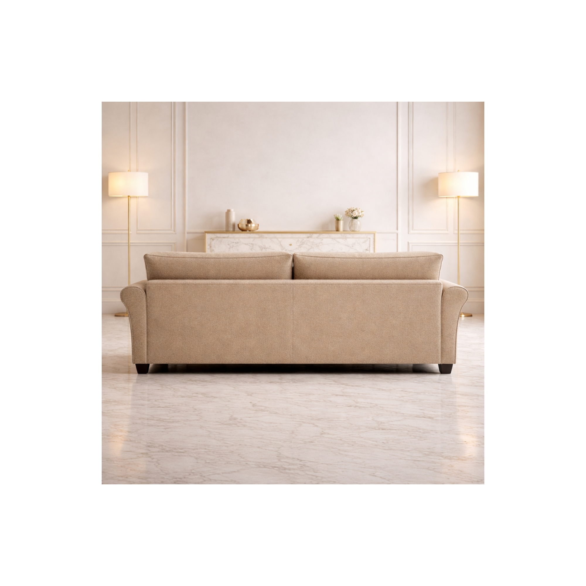 Harmony Comfort 3-Seater Sofa – Premium Beige Fabric | Classic Modern Design